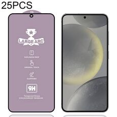Per Samsung Galaxy S24+ 5G, 25 pellicole in vetro temperato ad arco largo in alluminio 9H 0,18 mm, supporto per sblocco con impronta digitale
