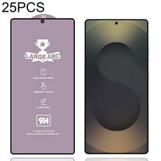 Per Samsung Galaxy S25 Ultra 5G, 25 pellicole in vetro temperato ad arco largo in alluminio 9H 0,18 mm, supporto per sblocco con impronta digitale