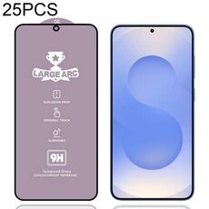 Per Samsung Galaxy S25+ 5G, 25 pellicole in vetro temperato ad arco largo in alluminio 9H 0,18 mm, supporto per sblocco con impronta digitale