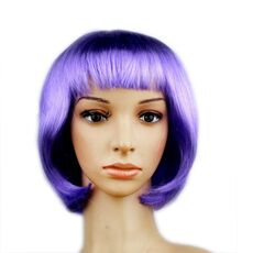 Parrucche corte in PET per copricapo da cosplay per donne (lavanda)