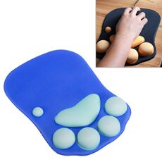 MONTIAN Tappetino per mouse in silicone antiscivolo a forma di artiglio di gatto lento e morbido (blu scuro)