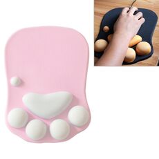 MONTIAN Tappetino per mouse in silicone antiscivolo a forma di artiglio di gatto lento e morbido (rosa)