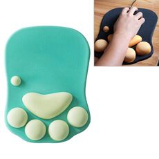 MONTIAN Tappetino per mouse in silicone antiscivolo a forma di artiglio di gatto lento e morbido (verde)