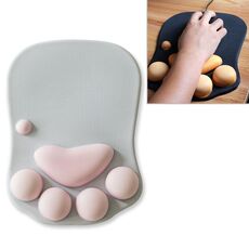 MONTIAN Tappetino per mouse in silicone antiscivolo a forma di artiglio di gatto lento e morbido (grigio)