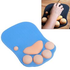 MONTIAN Tappetino per mouse in silicone antiscivolo a forma di artiglio di gatto lento e morbido (blu)