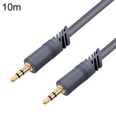 JINGHUA A240 Cavo audio da 3,5 mm maschio a maschio Cavo di collegamento per microfono stereo per auto per telefono cellulare, dimensioni: 10 m (grigio)