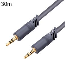 JINGHUA A240 Cavo audio da 3,5 mm maschio a maschio Cavo di collegamento per microfono stereo per auto per telefono cellulare, dimensioni: 30 m (grigio)
