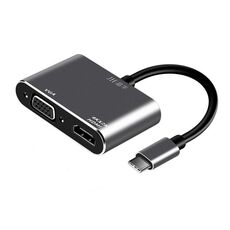 Convertitore docking station HUB multifunzionale JINGHUA Z321, interfaccia: da tipo C a HDMI+VGA