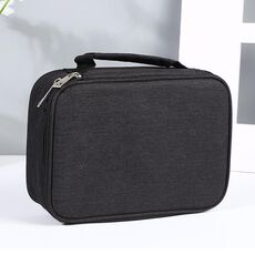 Astuccio portapenne da 72 scomparti, portapenne colorato, resistente e portatile, per riporre articoli per artisti (nero)