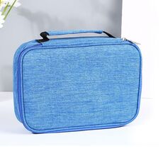Astuccio portapenne da 72 scomparti, portapenne colorato, resistente e portatile, per riporre articoli per artisti (blu)