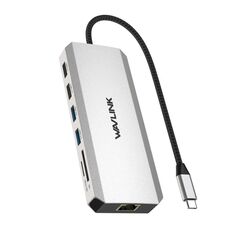 Adattatore multiporta HDMI Wavlink UMD303 4K USB-C HUB Docking station per laptop 12 in 1 con tre monitor