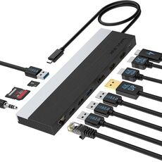 Wavlink UMD08 DisplayPort 12 in 1 Docking station con triplo display Type-C
