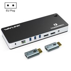 WAVLINK UTD21H Docking station Thunderbolt 3 per convertitore hub 4K Dual DisplayPort 11 in 1, spina: spina UE