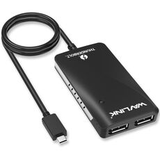 WAVLINK WL-UTA01D Convertitore splitter adattatore da Type-C Thunderbolt 3 a Dual DisplayPort