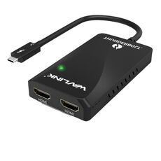 WAVLINK WL-UTA01H Adattatore splitter extender multischermo da Thunderbolt 3 a doppio HDMI Type-C