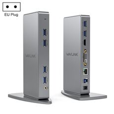 WAVLINK WL-UG39DK7 Adattatore hub USB 3.0 Scheda grafica multi-schermo Docking station universale, Spina: Spina UE