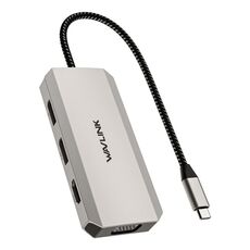 WAVLINK WL-UMD305 7 in 1 4K DP / HDMI Quard Display USB-C Hub Dock Adattatore multiporta