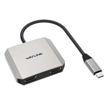 WAVLINK WL-UHP510Pro Convertitore video 4K/60Hz Adattatore USB-C maschio a doppio HDMI femmina