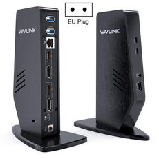 WAVLINK UG69PD5 Adattatore per monitor USB-C HD 60Hz Docking station per display doppio 4K, spina: spina UE