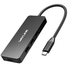 WAVLINK UHP3416 7-in-1 PD100W Lettore di schede SD/TF Docking Station 4K HD Type-C (Nero)