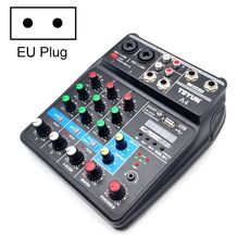 Teyun A4 a 4 vie Microfono Digital Mixer Digital Live Recording Effector (Plug UE)