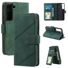Per Samsung Galaxy S22 5G Scep Tent Slot Slot Pelle Telefono (verde)