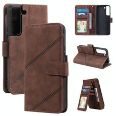 Per Samsung Galaxy S22 5G Scept Card Slot Pelle Telefono (Brown)