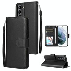 Per slot Samsung Galaxy S22 5G 3 Slot Multifunzionali in pelle (Nero)