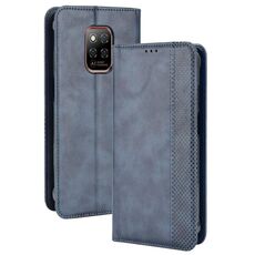 Per Ulefone Power Armatura 14/4 Pro Magnetic Fibbia Magnetica Texture Retro Pelle Telefono (blu)