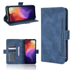 Per Ulefone Power Armatura 14/1 14 Pro Skin Feel Texture Texture Slot Case in pelle (blu)