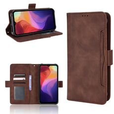 Per Ulefone Power Armatura 14/1 14 Pro Skin Sent Colf Texture Card Slot Case in pelle (Brown)