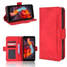 Per Ulefone Armor X10 / X10 Pro Skin Feel Casture Texture Slot Case in pelle (rosso)