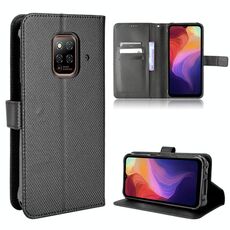 Per Ulefone Power Armature 14/4 Pro Diamond Texture Leather Case (nero)