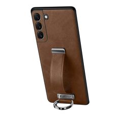 Per Samsung Galaxy S22 5G Sulada Cool Series PC + Incelto Skin Sent Shock Aoff -Telefono Case (Brown)
