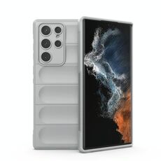 Per Samsung Galaxy S22 Ultra 5G Magic Shield TPU + Flanel Phone Case (Grigio)