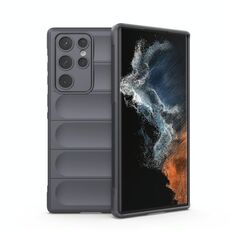 Per Samsung Galaxy S22 Ultra 5G Magic Shield TPU + Flanel Phone Case (grigio scuro)
