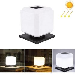 003 Solar Square Outdoor Post Light LED Lampade da parete impermeabili, dimensioni: 25 cm (luce tricolore)