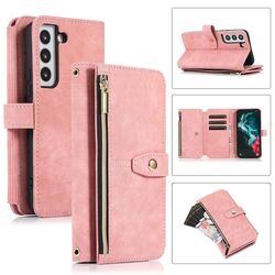 Per Samsung Galaxy S21 + 5G Dream 9-Card Wallet Zipper Bag Custodia in pelle per telefono (rosa)