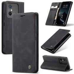 Per Xiaomi Redmi 11A / 12C CaseMe 013 Custodia multifunzionale in pelle con vibrazione orizzontale (nero)