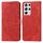 Per Samsung Galaxy S21 Ultra 5G Mandala Flip Leather Case (rosso)