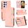 Per Samsung Galaxy S21 Ultra 5G Litchi Texture Zipper Leather Case (Pink)