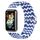 Per Huawei Band 7 Nylon Braidd Buckle Watch Band (Blue White)