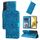 Per Samsang Galaxy S22 5G Custodia in pelle di girasole goffrata (blu)