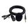 ZS0154 Microfono lavalier per telefono cellulare con clip a clip per registrazione, lunghezza del cavo: 2,5 m (nero)