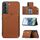 Per Samsung Galaxy S22 5G Skin Feel PU + TPU + Cassa del telefono PC con slot per schede (Brown) Per Samsung Galaxy S22 5G Skin Feel PU + TPU + Cassa del telefono PC con slot per schede (Brown)
