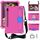 For Samsung Galaxy Tab S8 / Tab S7 Honeycomb Design EVA + PC Tablet Case with Strap(Rose Red+Blue)