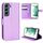 Per Samsung Galaxy S22 5G Case Telefono in pelle Texture (viola)