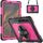 Per Samsung Galaxy Tab S8 + 12,4 pollici SM-X800 Silicone + PC Tablet Case con tracolla (nero + rosa rossa) Per Samsung Galaxy Tab S8 + 12,4 pollici SM-X800 Silicone + PC Tablet Case con tracolla (nero + rosa rossa)