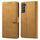 Per Samsung Galaxy S21 Ultra 5G Spazzola antifurto smerigliato Caso in pelle orizzontale in pelle con supporto e carta Slot & Portafoglio (Giallo) Per Samsung Galaxy S21 Ultra 5G Spazzola antifurto smerigliato Caso in pelle orizzontale in pelle con supporto e carta Slot & Portafoglio (Giallo)