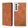 Per Samaung Galaxy S22 5G Skin Feel custodia a flip orizzontale magnetica con supporto e slot per schede (marrone chiaro) Per Samaung Galaxy S22 5G Skin Feel custodia a flip orizzontale magnetica con supporto e slot per schede (marrone chiaro)